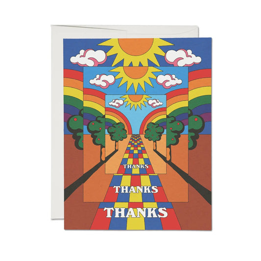 Mirrored Thanks Card