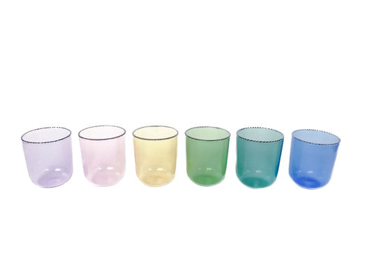 Striped Rim Glass