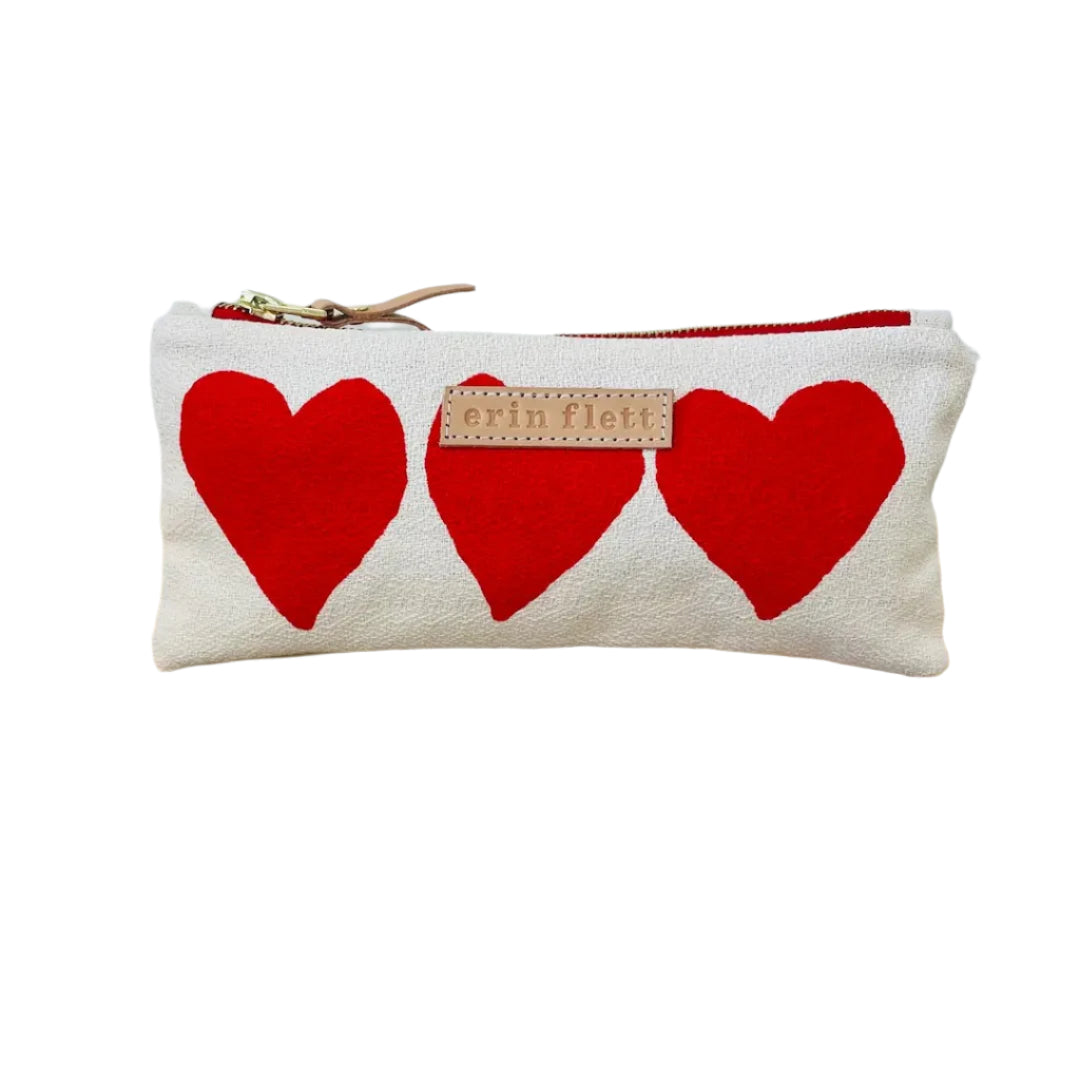 Red Heart Pencil Bag