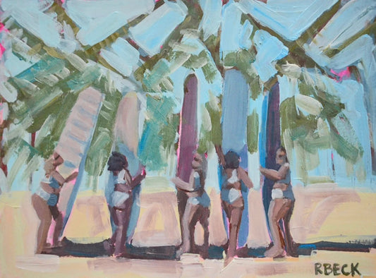 8x10 Surfer Gals Print